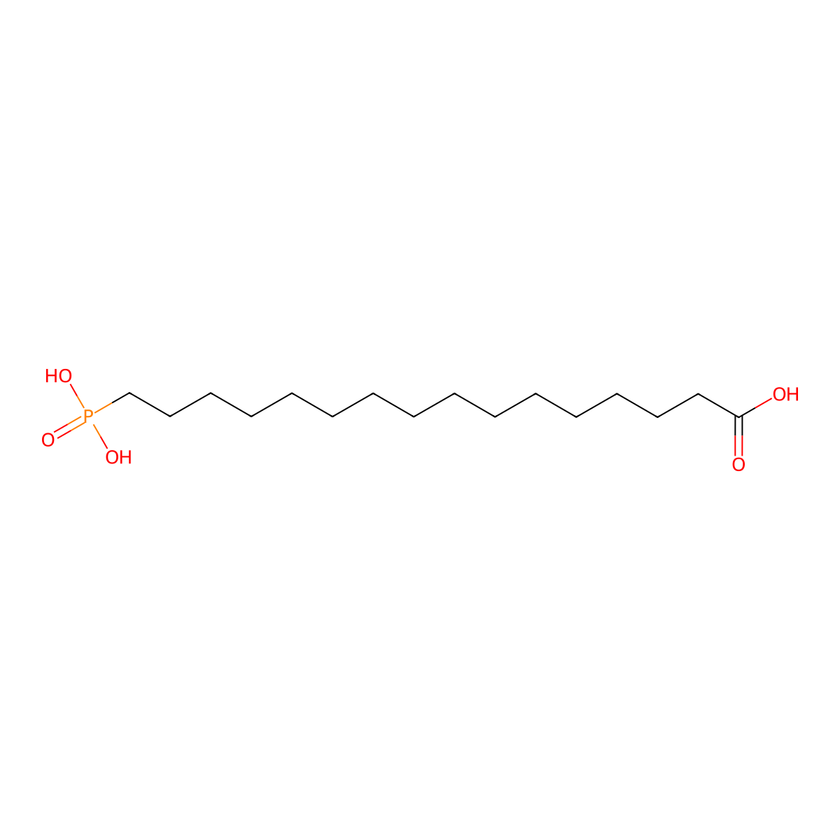 16-Phosphonohexadecanoic acid molecular structure, CAS 443361-18-0