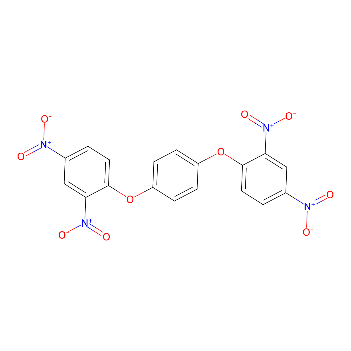 1-[4-(2,4-Dinitrophenoxy)phenoxy]-2,4-dinitrobenzene molecular structure, CAS 4434-08-6