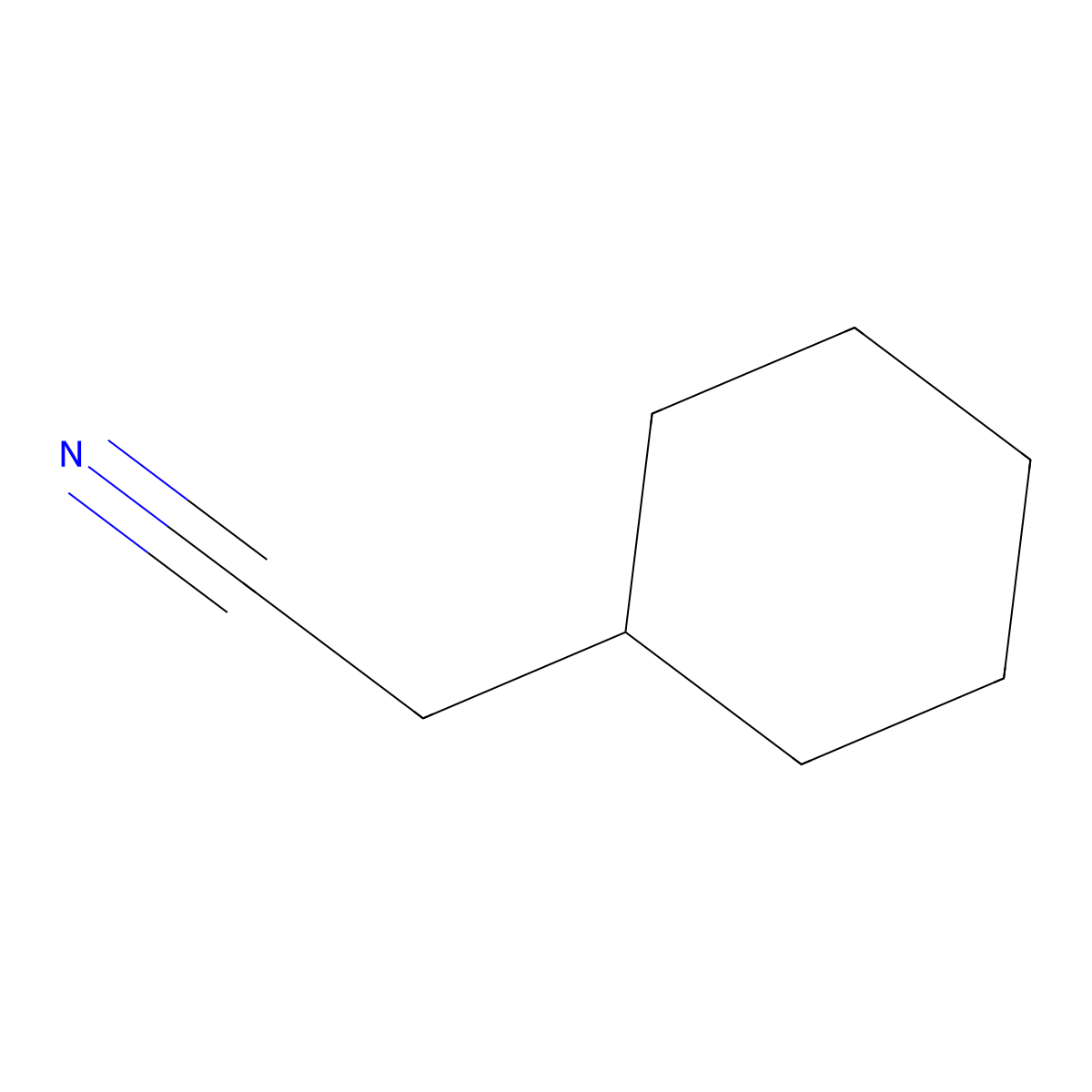 2-Cyclohexylacetonitrile molecular structure, CAS 4435-14-7