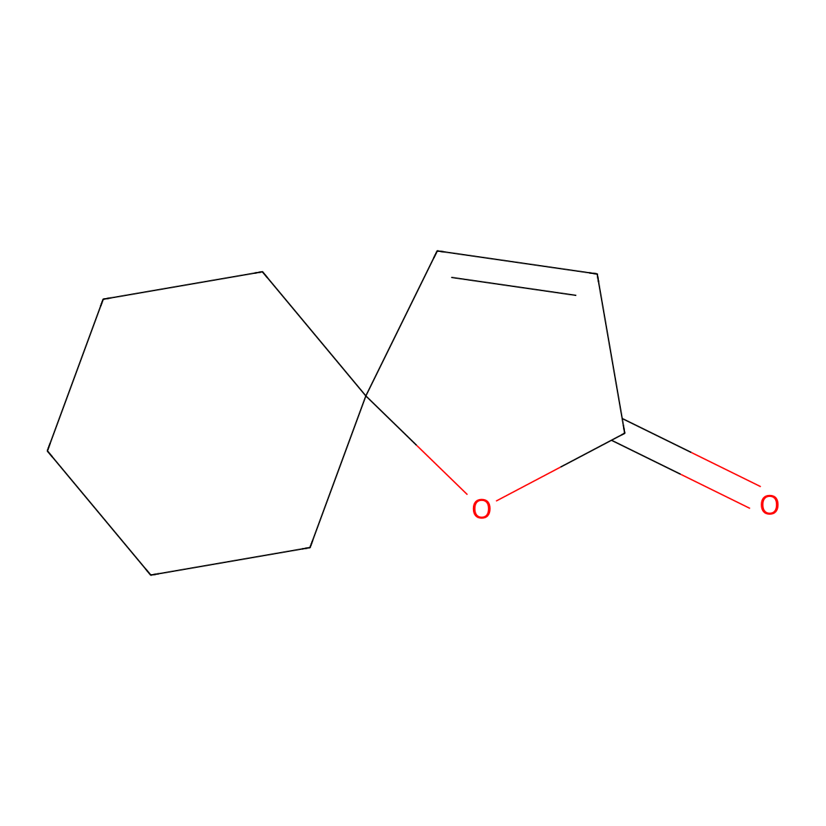 1-Oxaspiro(4.5)dec-3-en-2-one molecular structure, CAS 4435-19-2