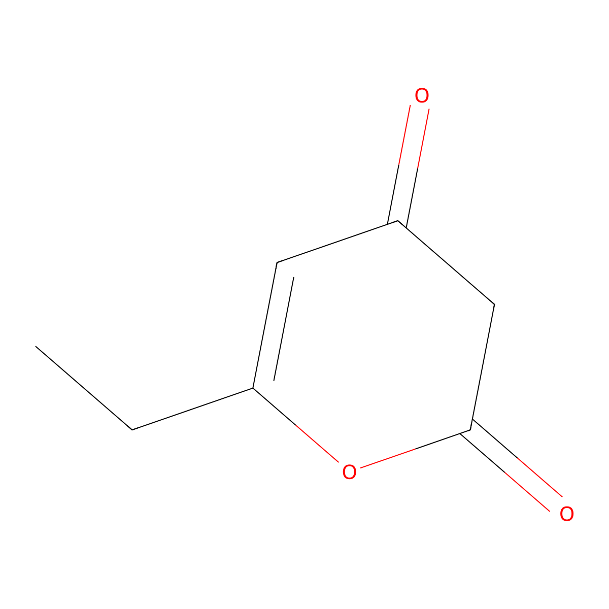 6-ethyl-3,4-dihydro-2H-pyran-2,4-dione molecular structure, CAS 4435-30-7