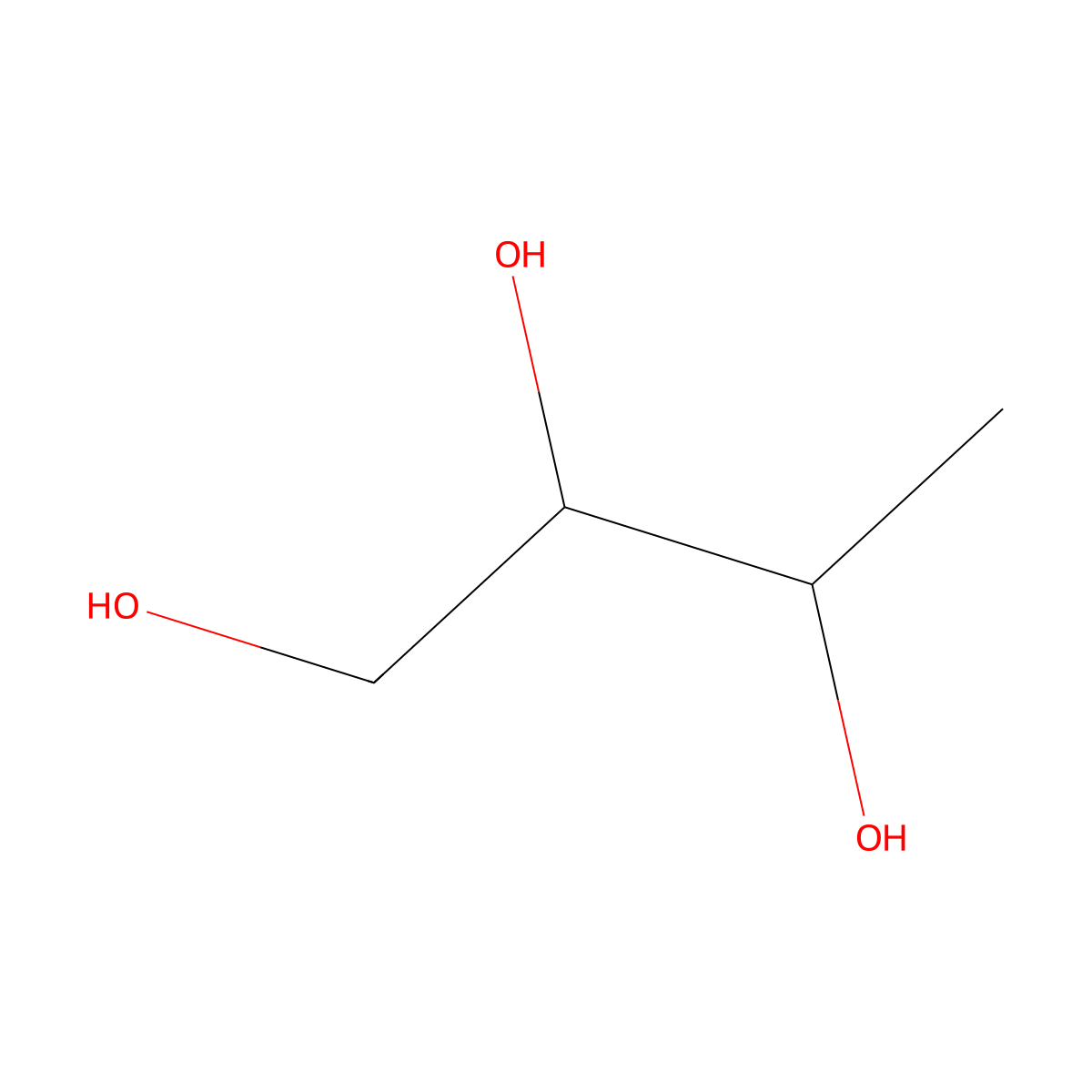 1,2,3-Butanetriol molecular structure, CAS 4435-50-1