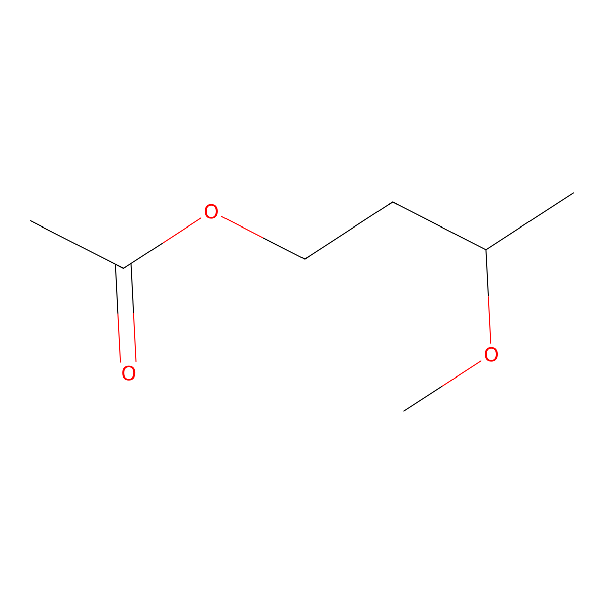 3-Methoxybutyl acetate molecular structure, CAS 4435-53-4