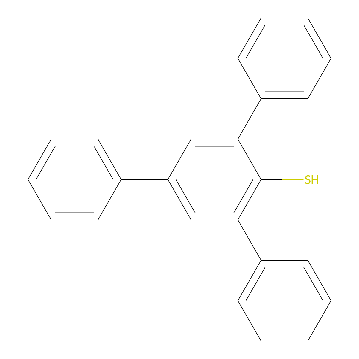 5'-Phenyl-[1,1':3',1''-terphenyl]-2'-thiol molecular structure, CAS 4435-66-9
