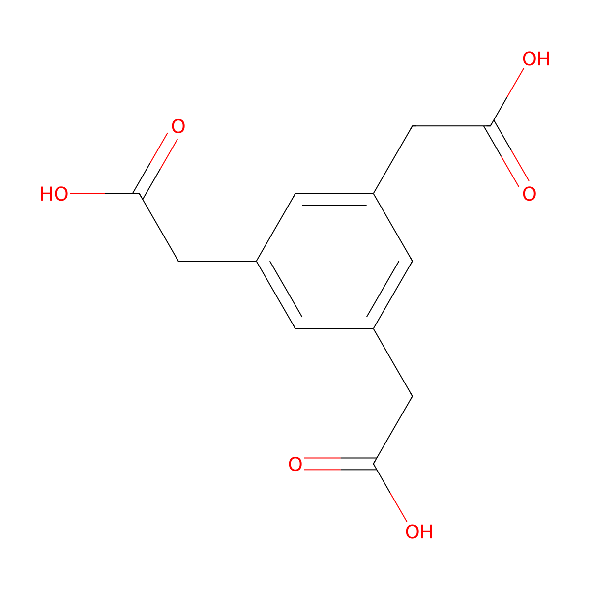 Benzene-1,3,5-triacetic acid molecular structure, CAS 4435-67-0