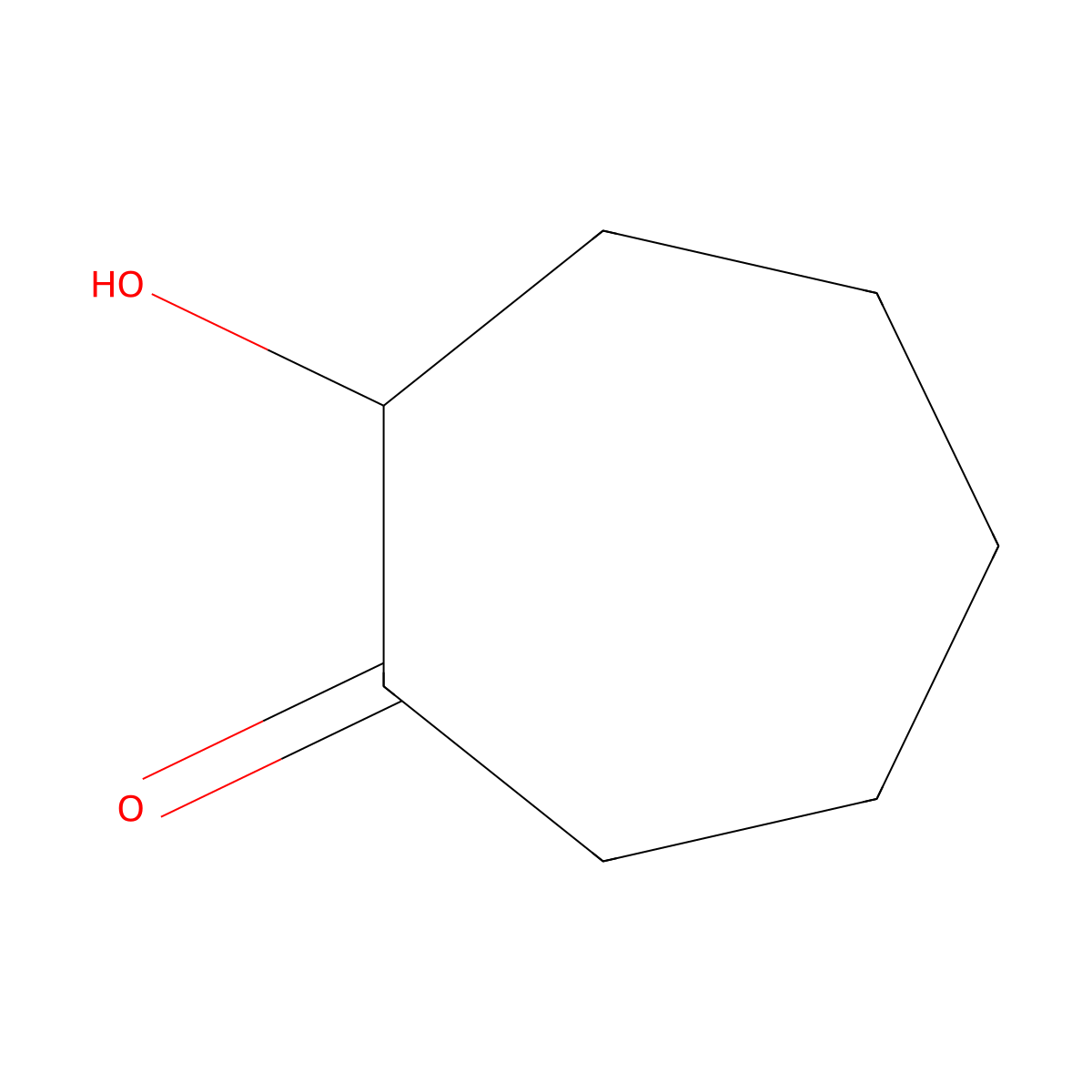 2-Hydroxycycloheptan-1-one molecular structure, CAS 4436-58-2