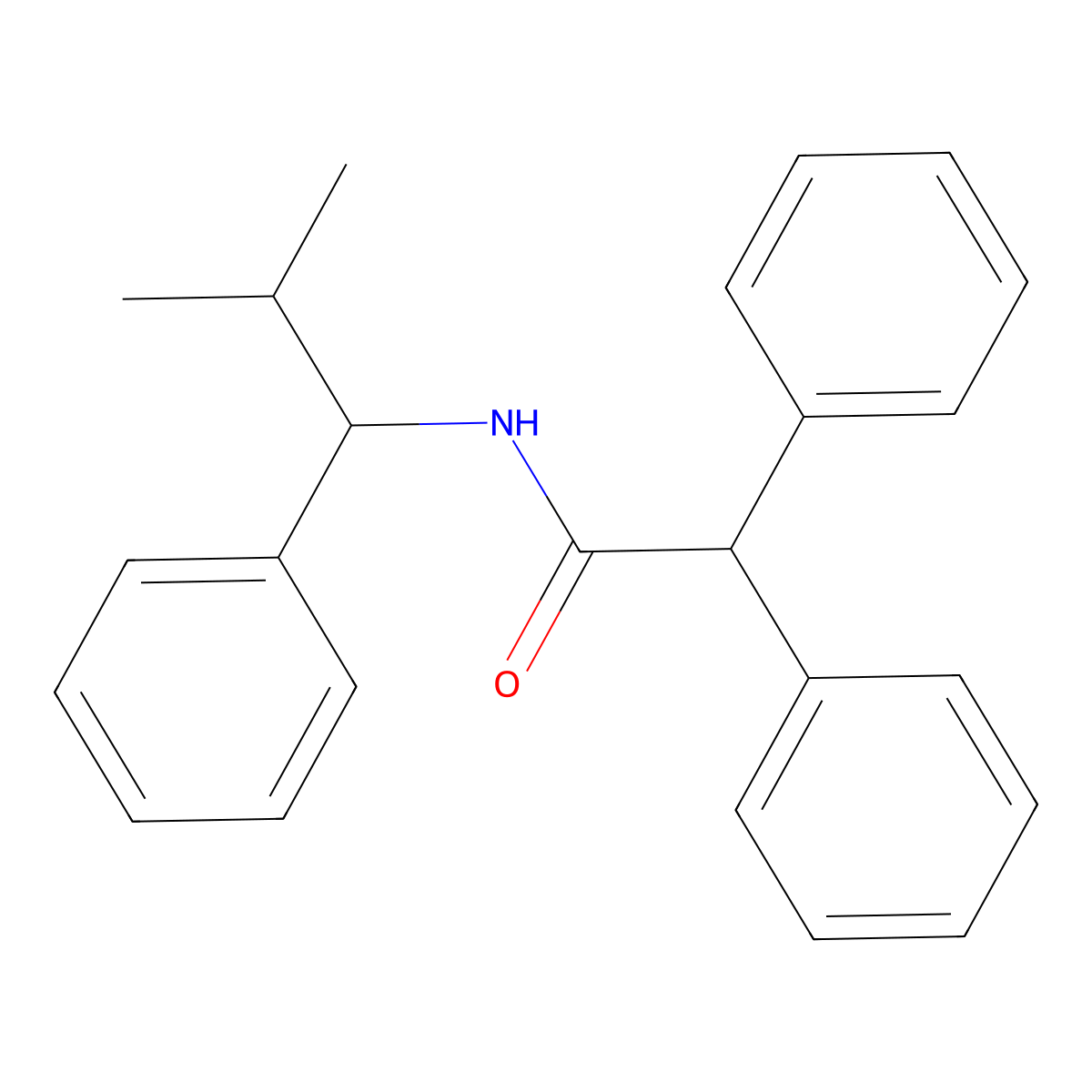 N-(2-methyl-1-phenylpropyl)-2,2-diphenylacetamide molecular structure, CAS 443635-85-6