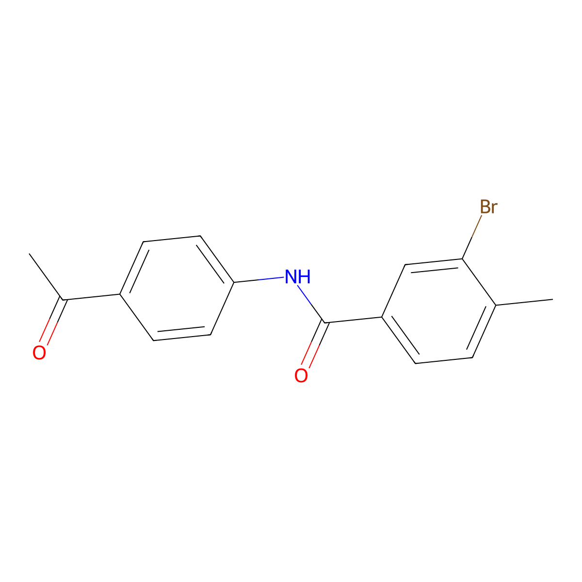 N-(4-acetylphenyl)-3-bromo-4-methylbenzamide molecular structure, CAS 443636-55-3