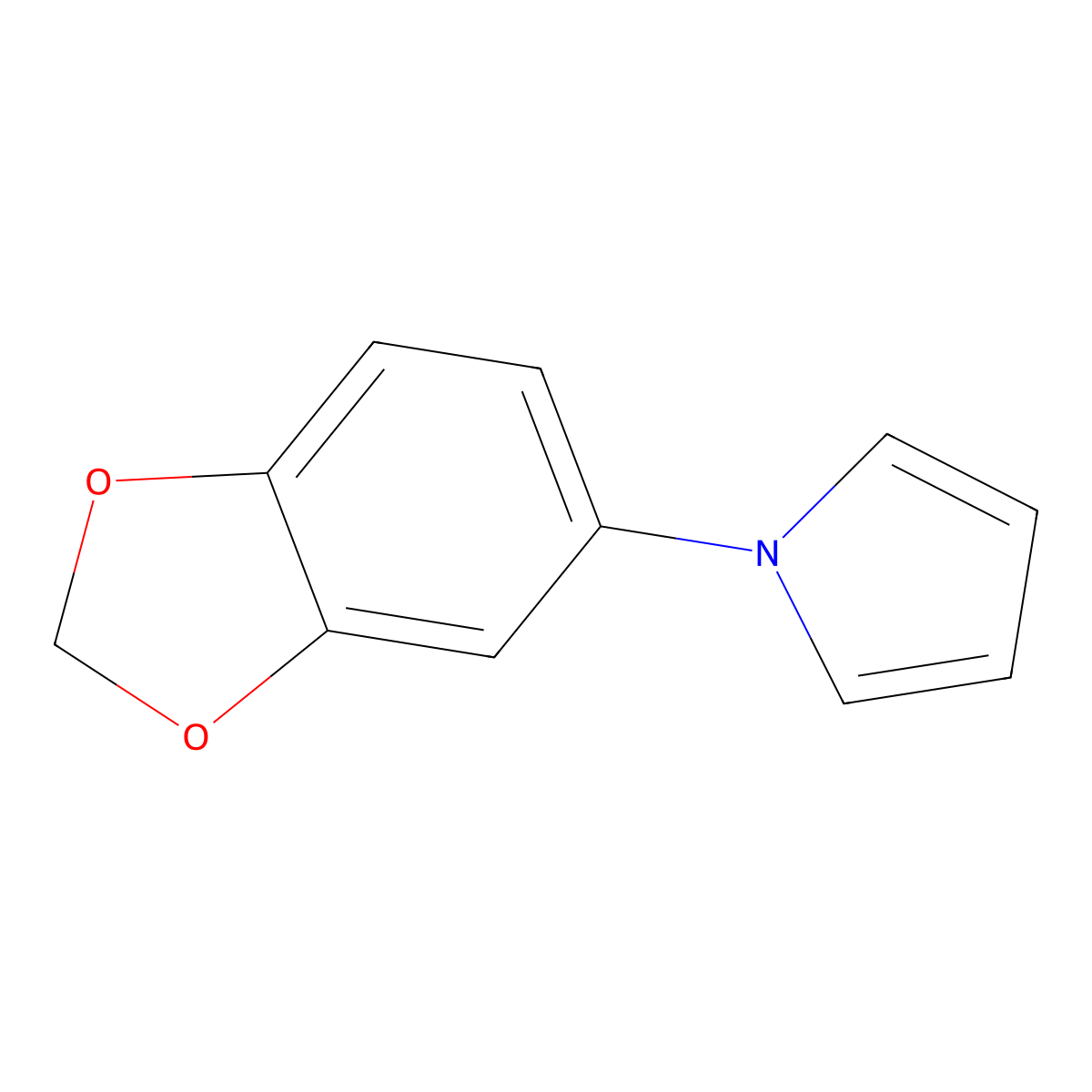 1-(1,3-benzodioxol-5-yl)-1H-pyrrole molecular structure, CAS 443636-90-6