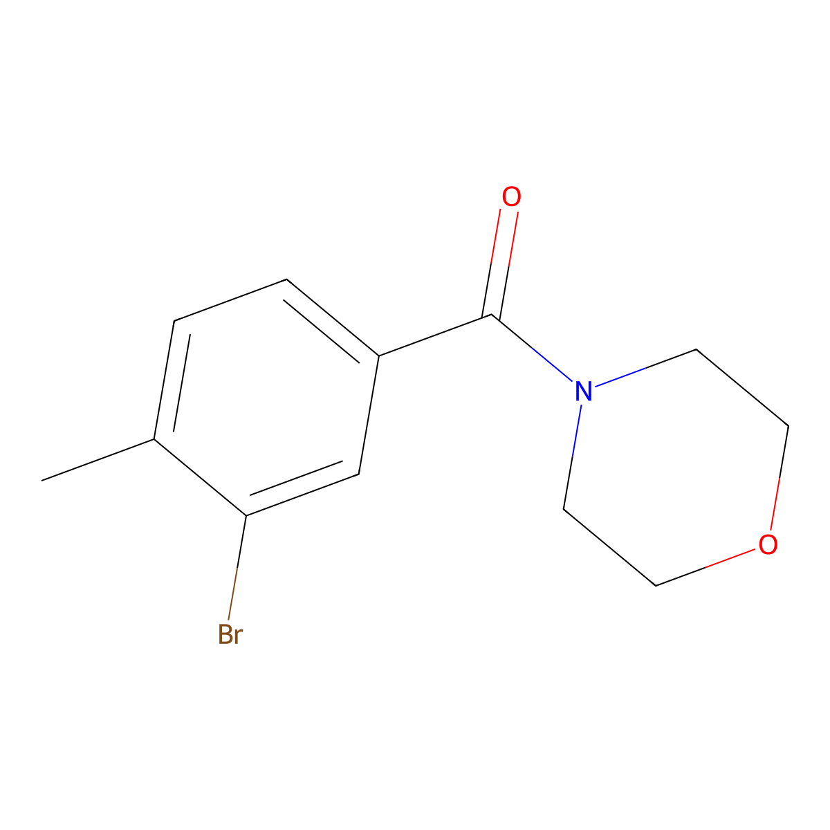 4-(3-Bromo-4-methylbenzoyl)morpholine molecular structure, CAS 443637-62-5