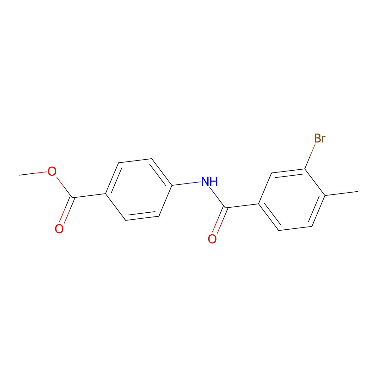 Methyl 4-[(3-bromo-4-methylbenzoyl)amino]benzoate molecular structure, CAS 443637-76-1