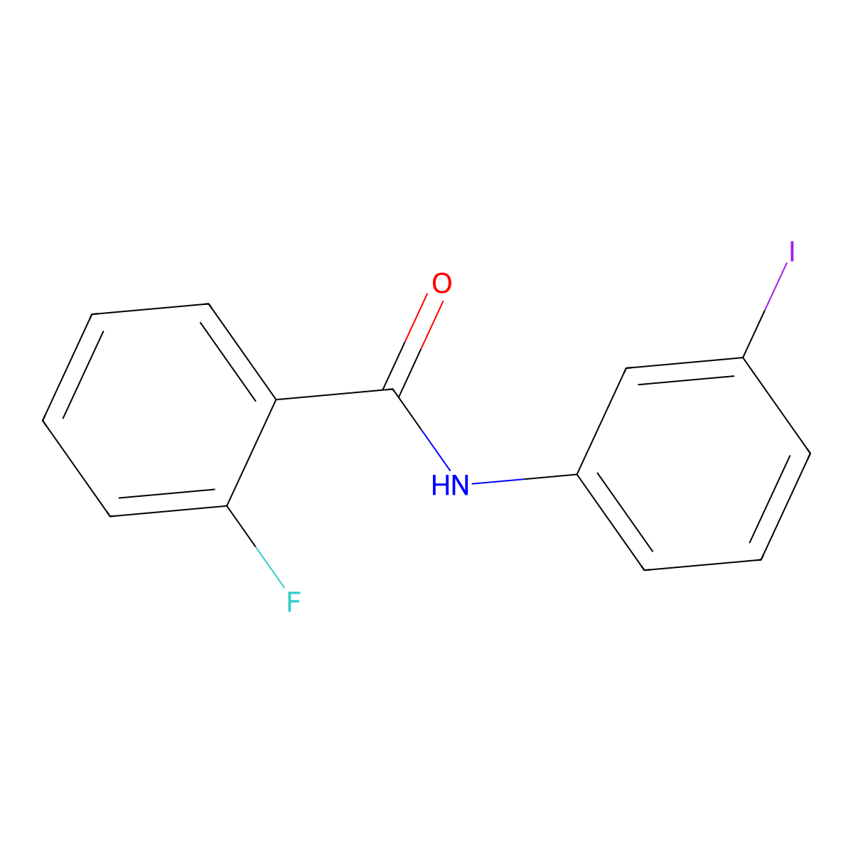 2-fluoro-N-(3-iodophenyl)benzamide molecular structure, CAS 443638-58-2