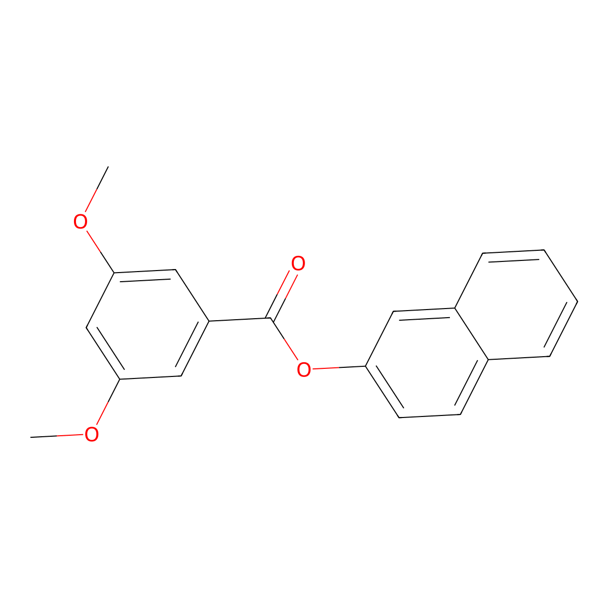 Naphthalen-2-yl 3,5-dimethoxybenzoate molecular structure, CAS 443639-22-3