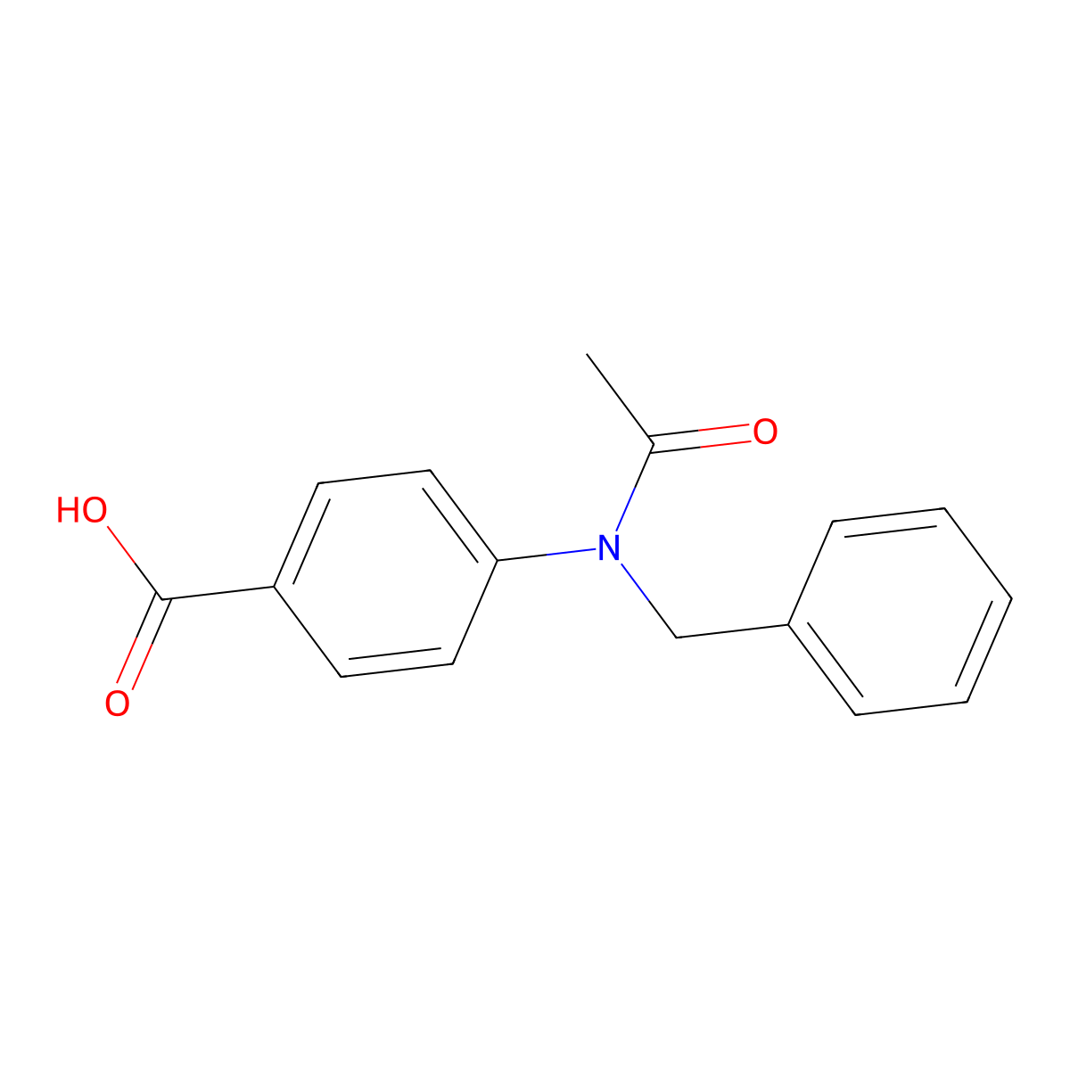 4-[Acetyl(benzyl)amino]benzoic acid molecular structure, CAS 443639-70-1