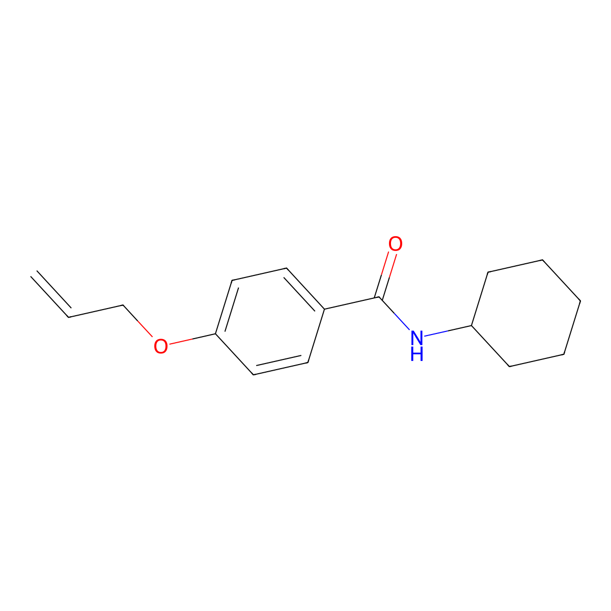 4-(allyloxy)-N-cyclohexylbenzamide molecular structure, CAS 443639-82-5