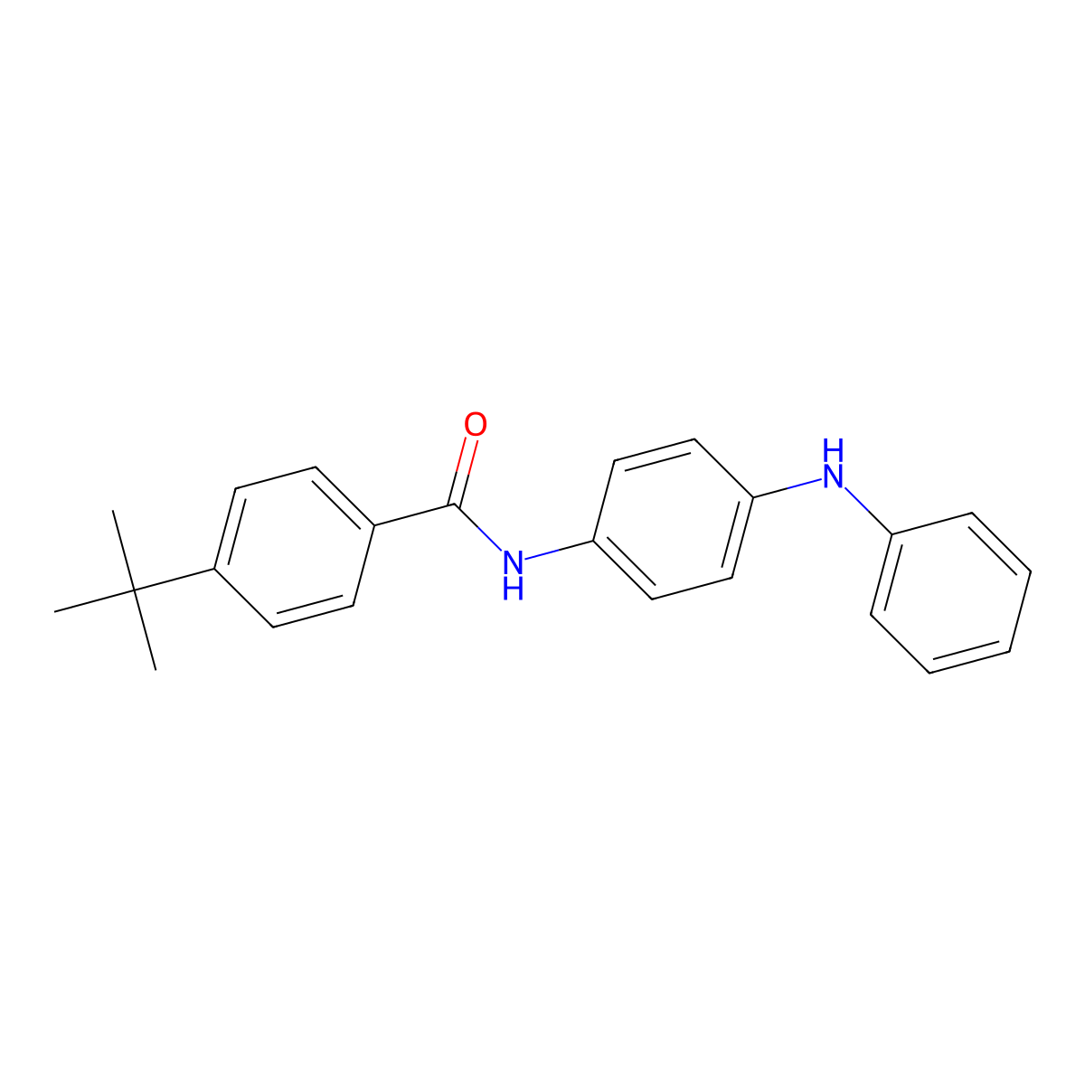 N-(4-anilinophenyl)-4-tert-butylbenzamide molecular structure, CAS 443639-96-1