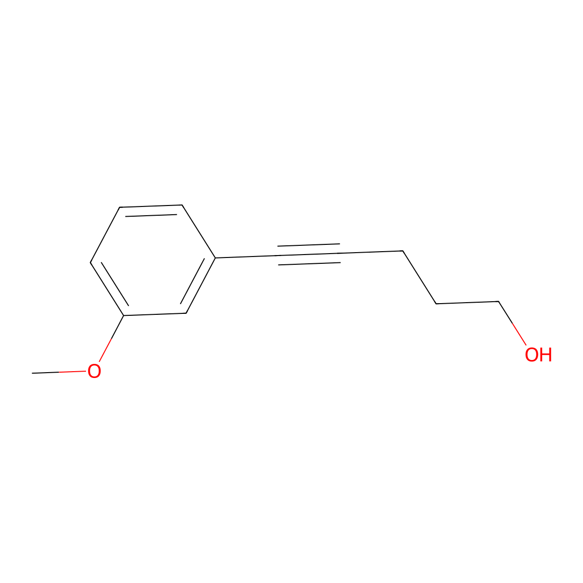 5-(3-Methoxyphenyl)pent-4-yn-1-ol molecular structure, CAS 443640-60-6