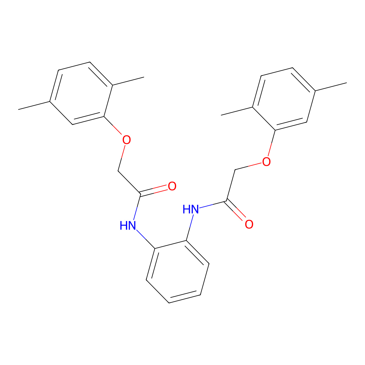 2-(2,5-dimethylphenoxy)-N-(2-{[(2,5-dimethylphenoxy)acetyl]amino}phenyl)acetamide molecular structure, CAS 443644-17-5