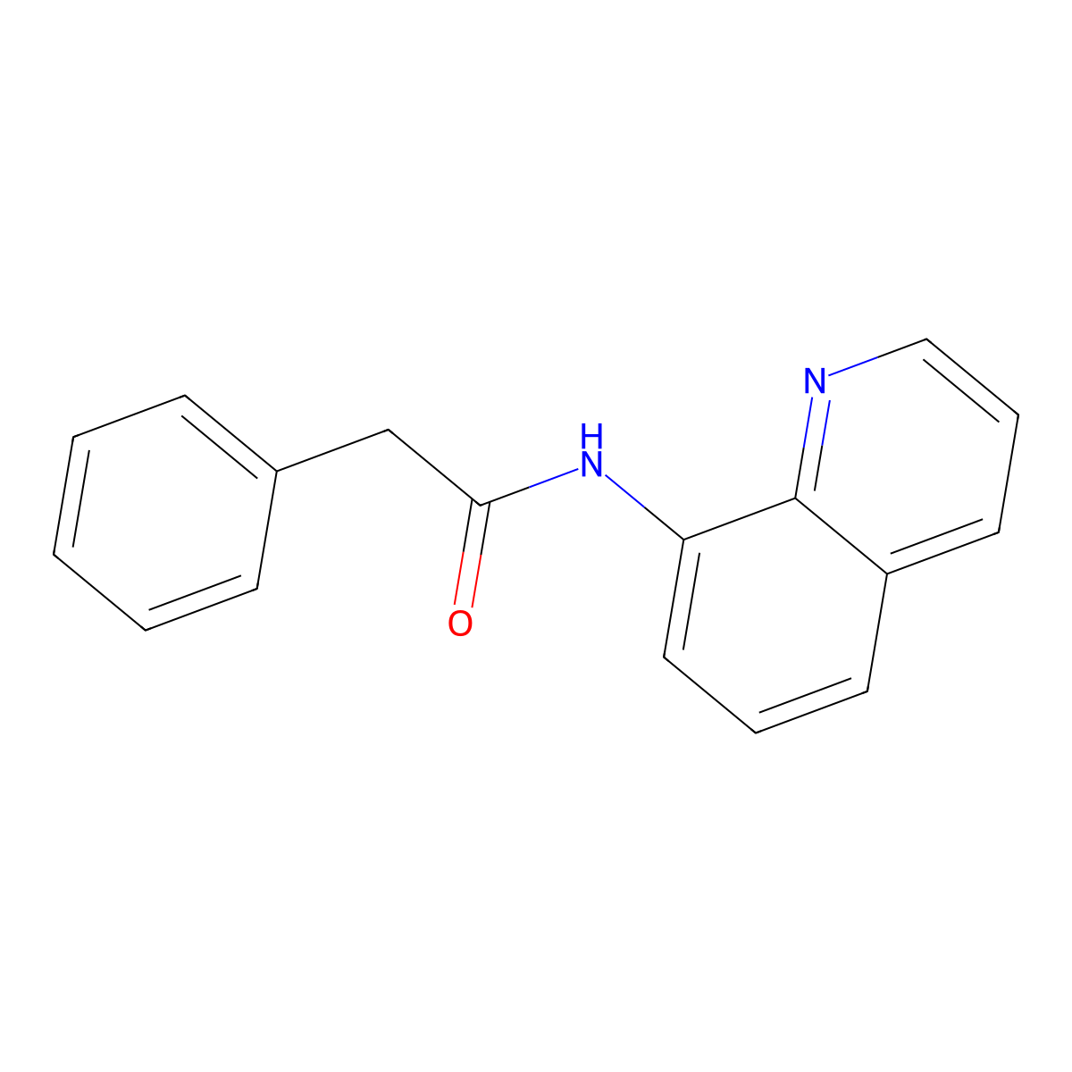 2-phenyl-N-(quinolin-8-yl)acetamide molecular structure, CAS 443644-32-4