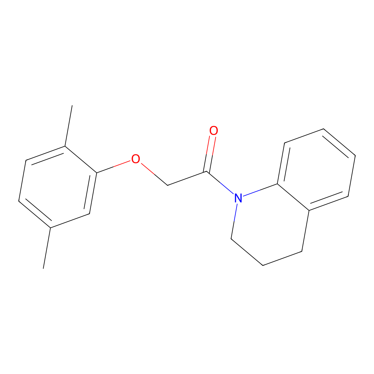 1-[(2,5-Dimethylphenoxy)acetyl]-1,2,3,4-tetrahydroquinoline molecular structure, CAS 443645-92-9