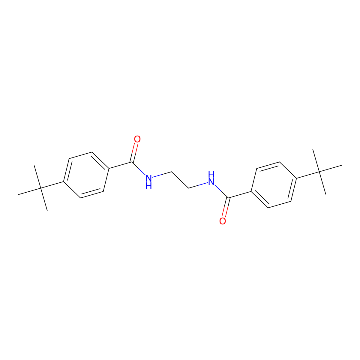 4-tert-butyl-N-[2-[(4-tert-butylbenzoyl)amino]ethyl]benzamide molecular structure, CAS 443646-29-5