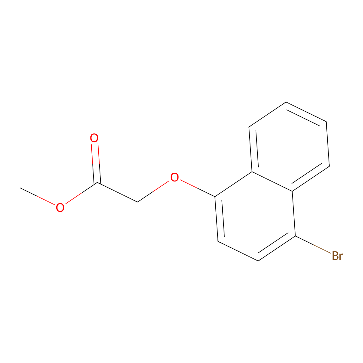 (4-Bromo-naphthalen-1-yloxy)-acetic acid Methyl ester molecular structure, CAS 443647-21-0