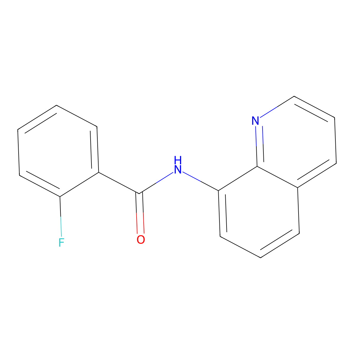 2-fluoro-N-(8-quinolinyl)benzamide molecular structure, CAS 443647-45-8