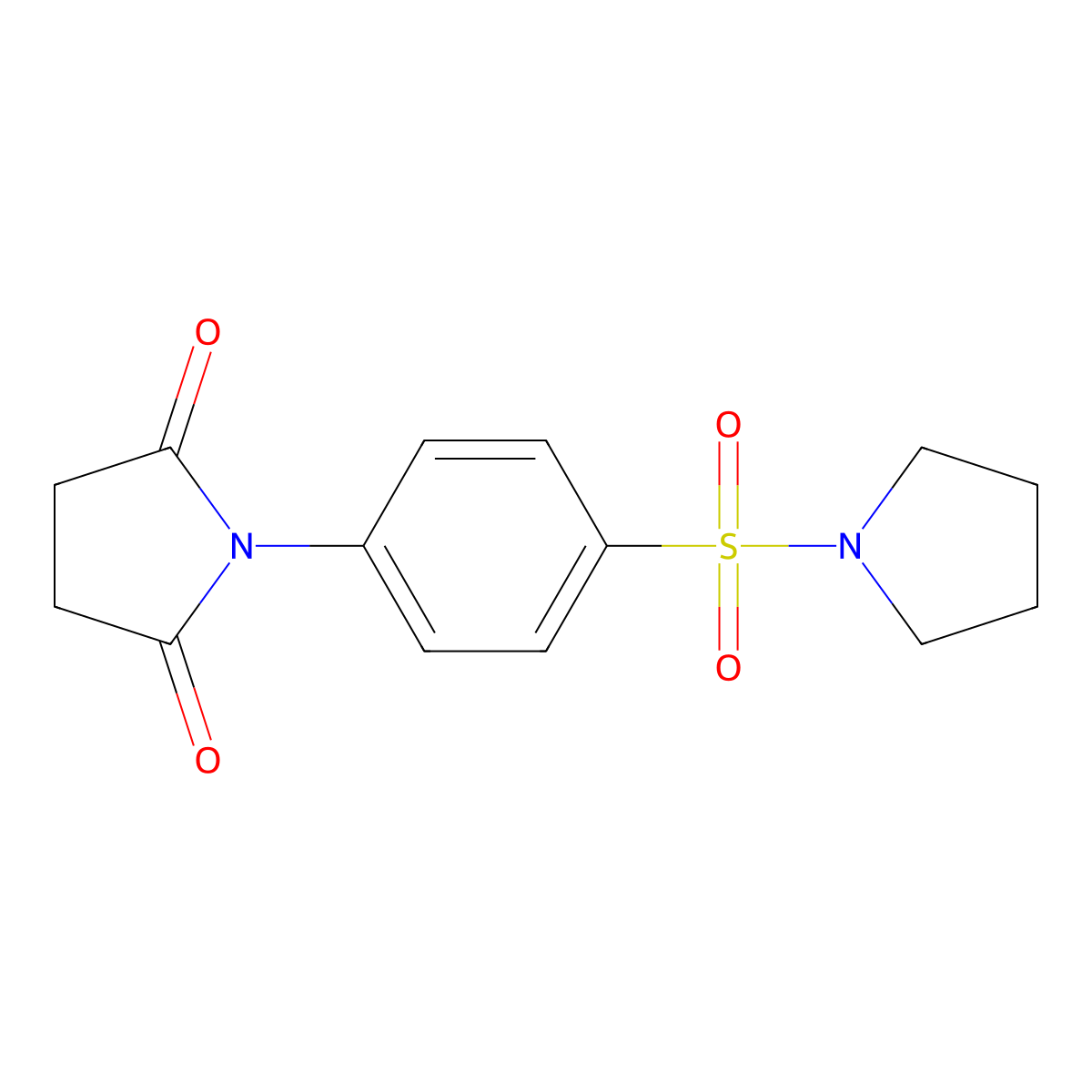 1-(4-Pyrrolidin-1-ylsulfonylphenyl)pyrrolidine-2,5-dione molecular structure, CAS 443647-85-6