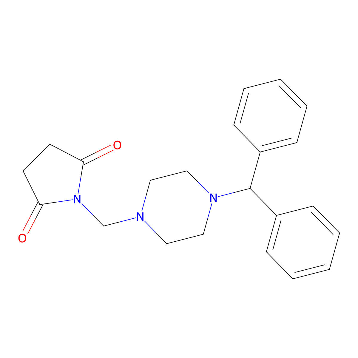 1-[(4-Benzhydrylpiperazin-1-yl)methyl]pyrrolidine-2,5-dione molecular structure, CAS 443647-87-8