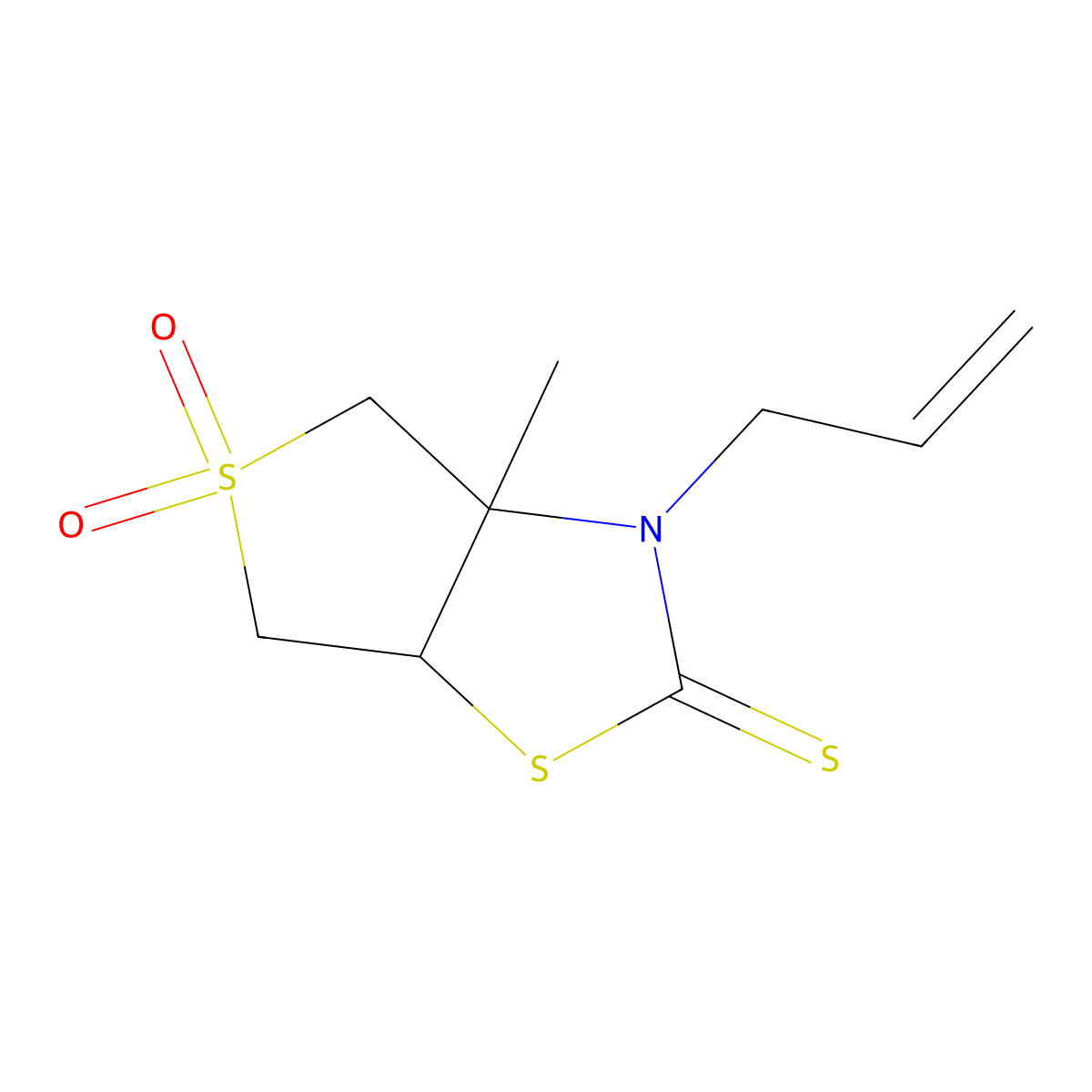 3-allyl-3a-methyltetrahydrothieno[3,4-d]thiazole-2(3H)-thione 5,5-dioxide molecular structure, CAS 443652-31-1