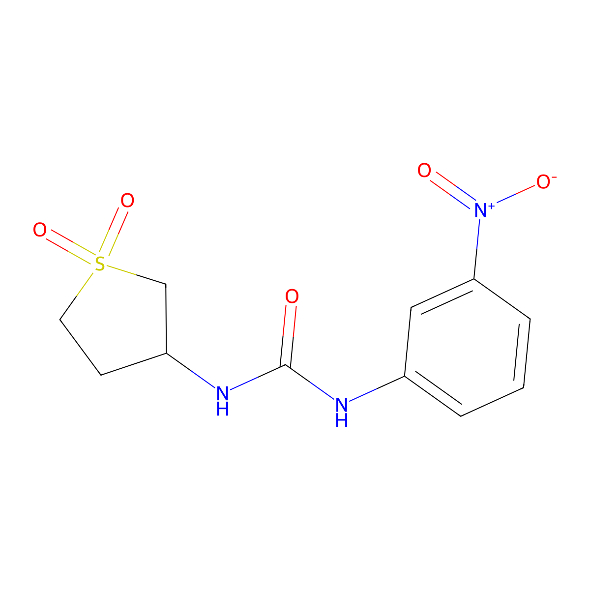 1-(1,1-Dioxothiolan-3-yl)-3-(3-nitrophenyl)urea molecular structure, CAS 443652-86-6