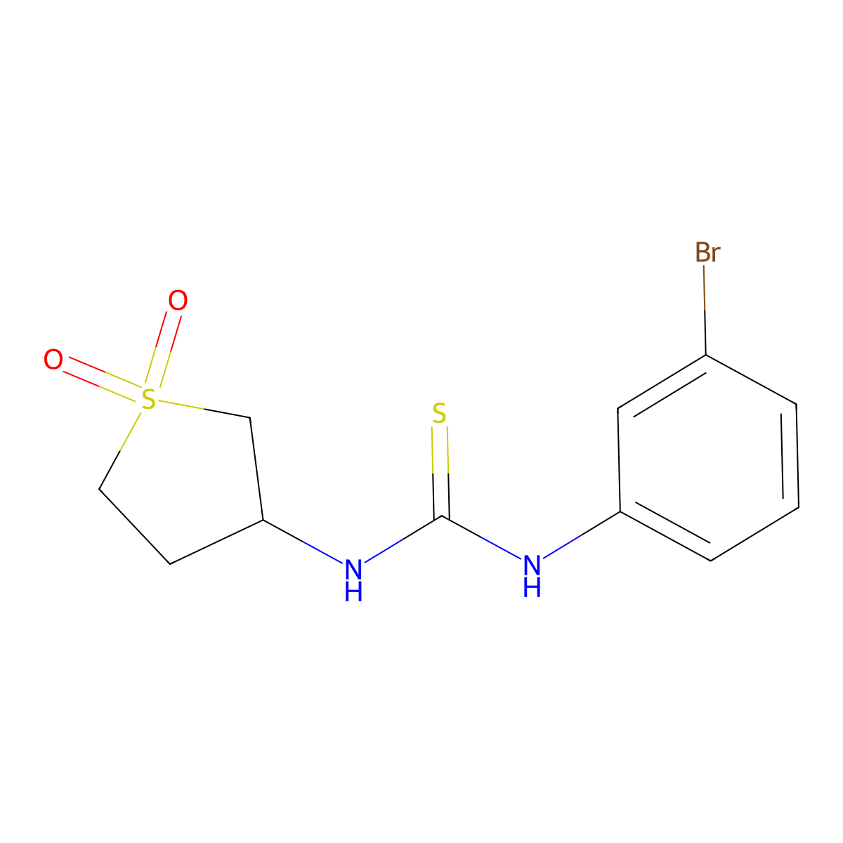 1-(3-Bromophenyl)-3-(1,1-dioxothiolan-3-yl)thiourea molecular structure, CAS 443652-93-5