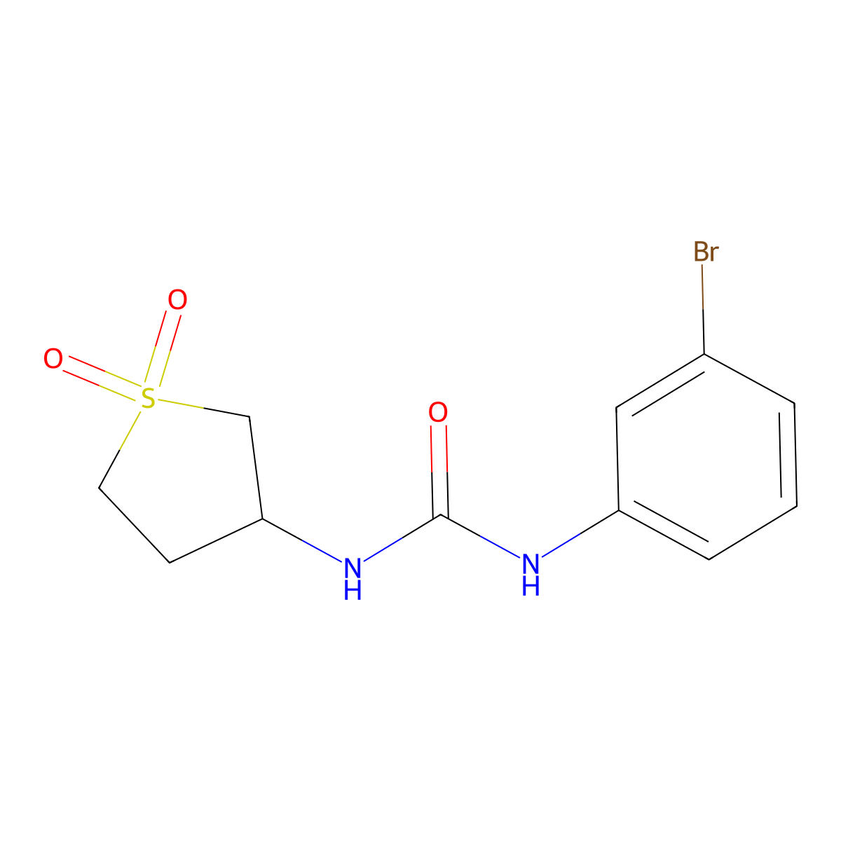 1-(3-Bromophenyl)-3-(1,1-dioxidotetrahydrothiophen-3-yl)urea molecular structure, CAS 443652-94-6