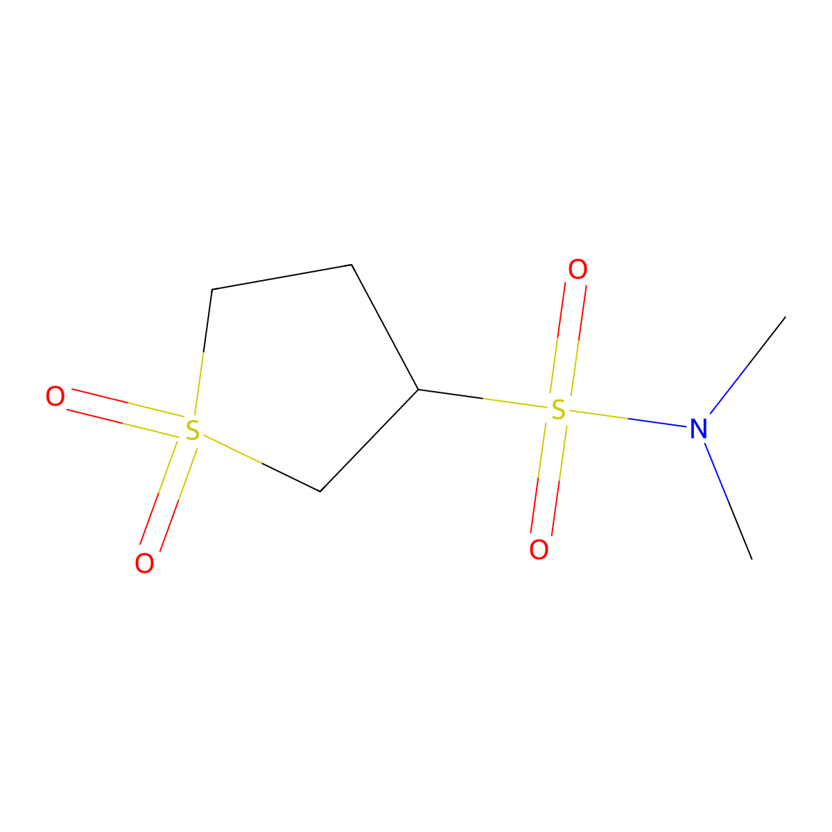 3-[(Dimethylamino)sulfonyl]thiolane-1,1-dione molecular structure, CAS 443653-37-0