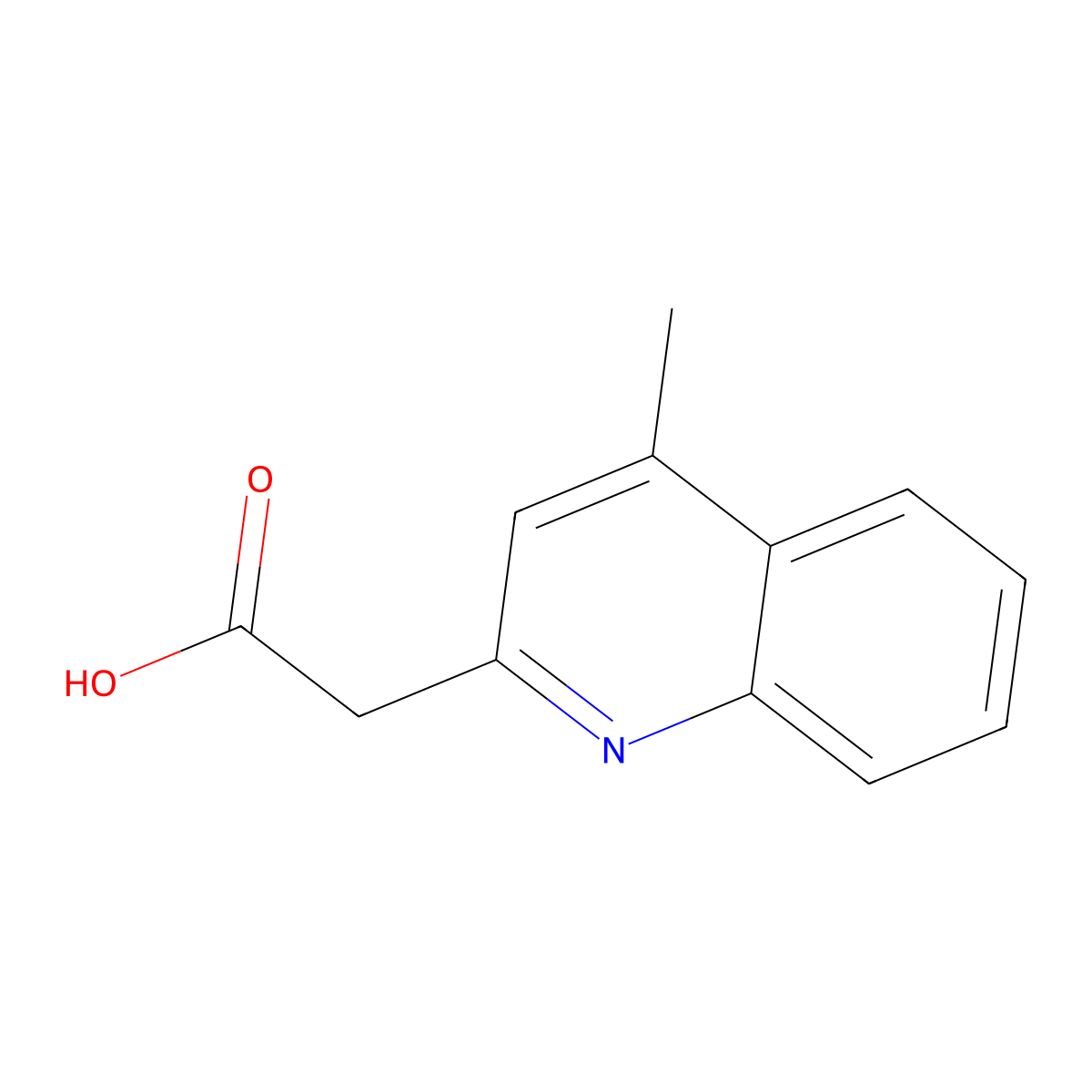 2-(4-Methylquinolin-2-YL)acetic acid molecular structure, CAS 443653-84-7