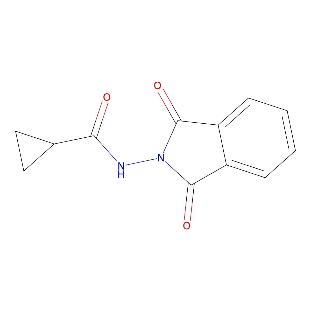 N-(1,3-dioxo-1,3-dihydro-2H-isoindol-2-yl)cyclopropanecarboxamide molecular structure, CAS 443662-02-0