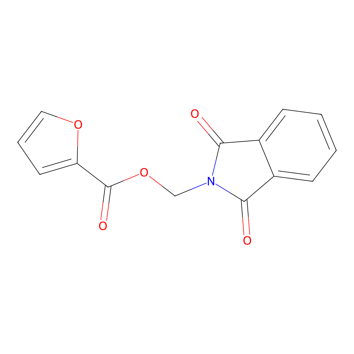 (1,3-Dioxoisoindol-2-yl)methyl furan-2-carboxylate molecular structure, CAS 443662-08-6