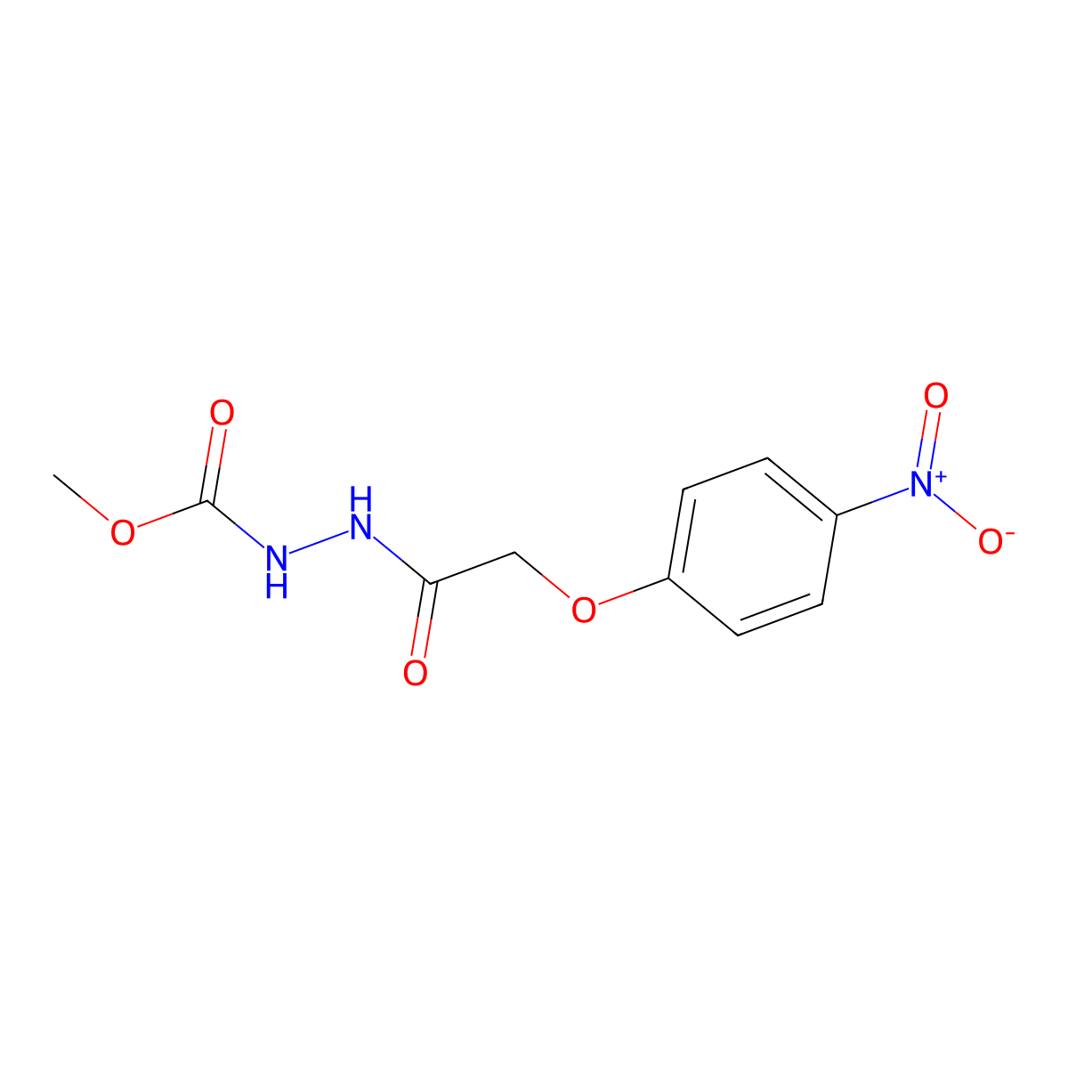 Methyl 2-({4-nitrophenoxy}acetyl)hydrazinecarboxylate molecular structure, CAS 443662-22-4