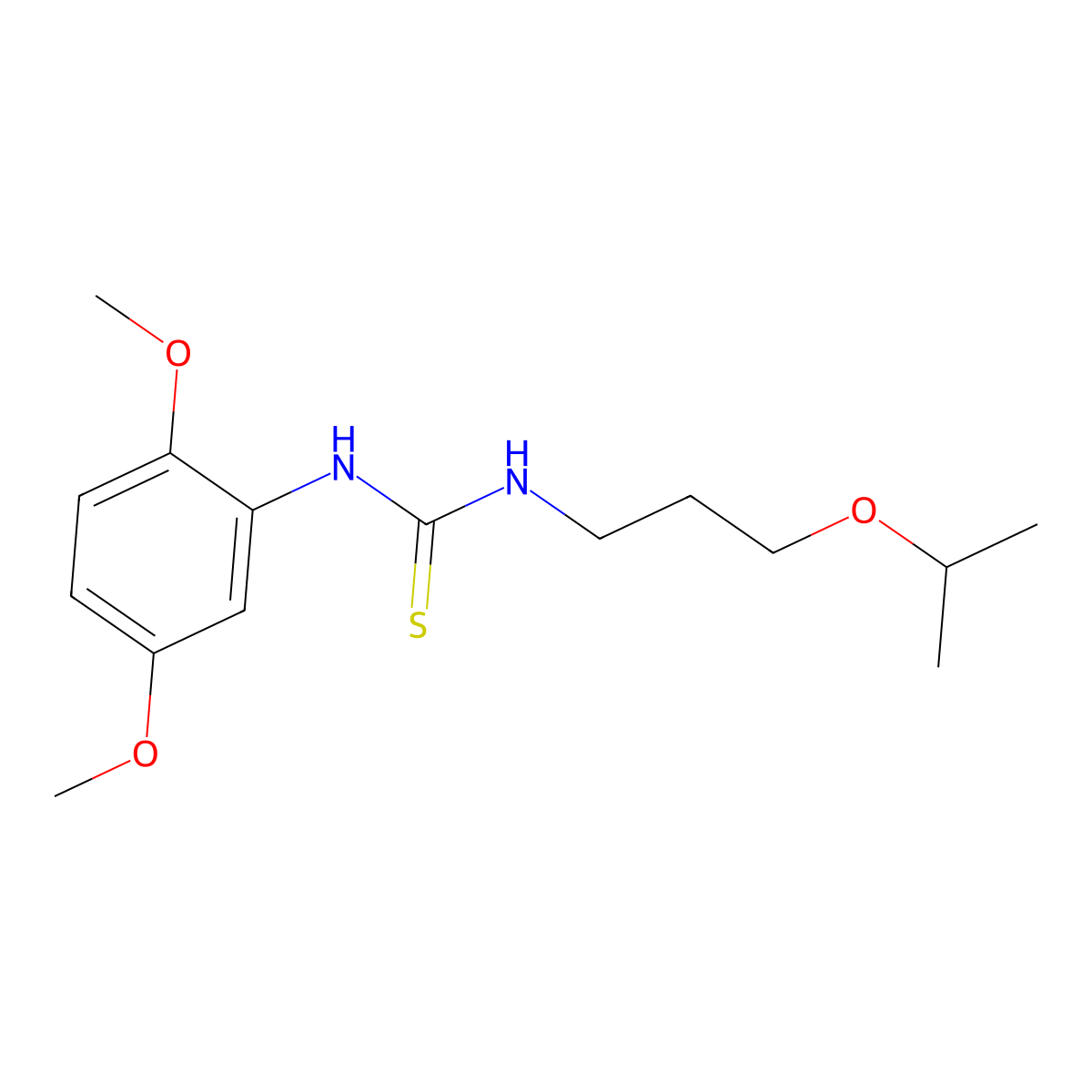 1-(2,5-Dimethoxyphenyl)-3-[3-(propan-2-yloxy)propyl]thiourea molecular structure, CAS 443662-40-6