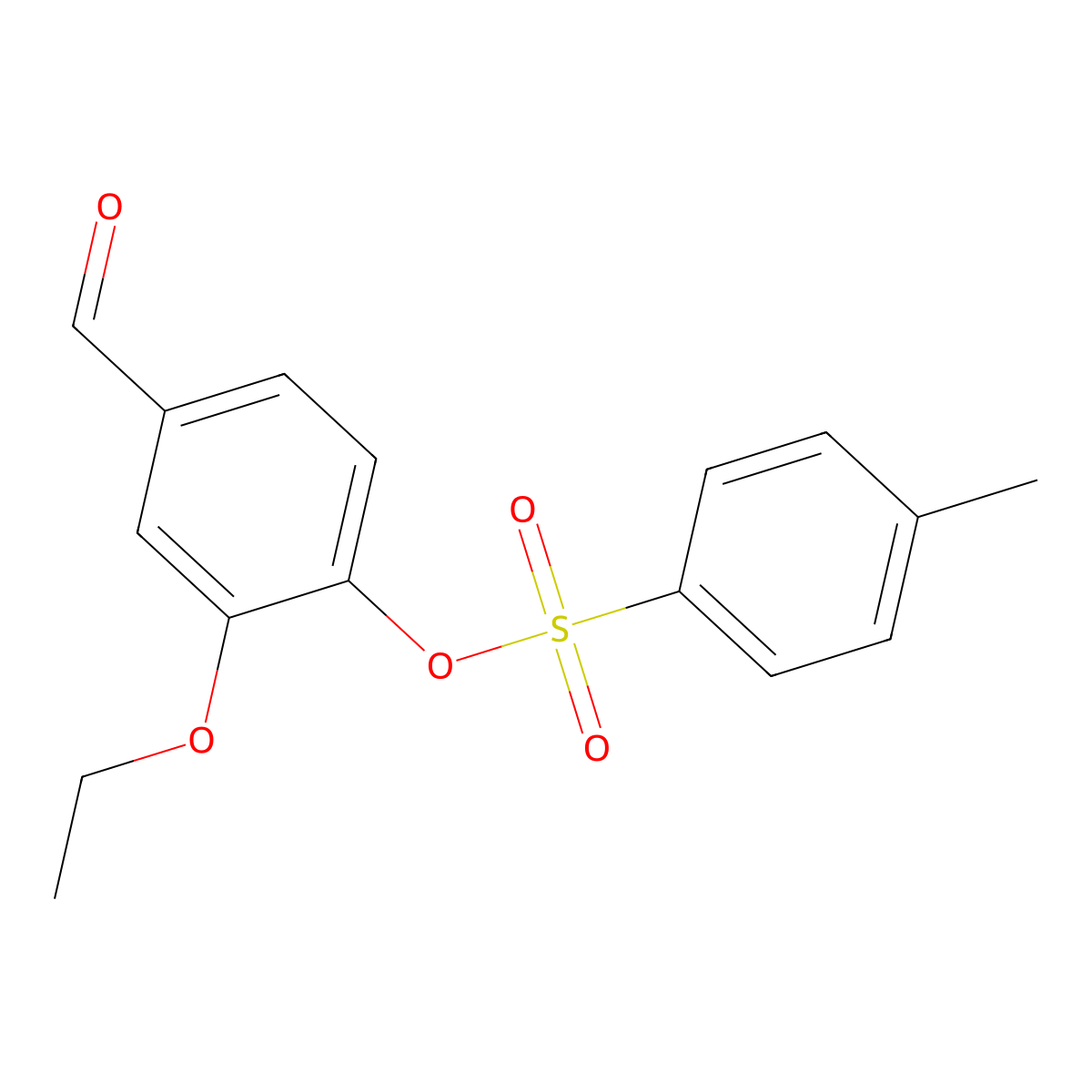2-Ethoxy-4-formylphenyl 4-methylbenzenesulfonate molecular structure, CAS 443662-76-8