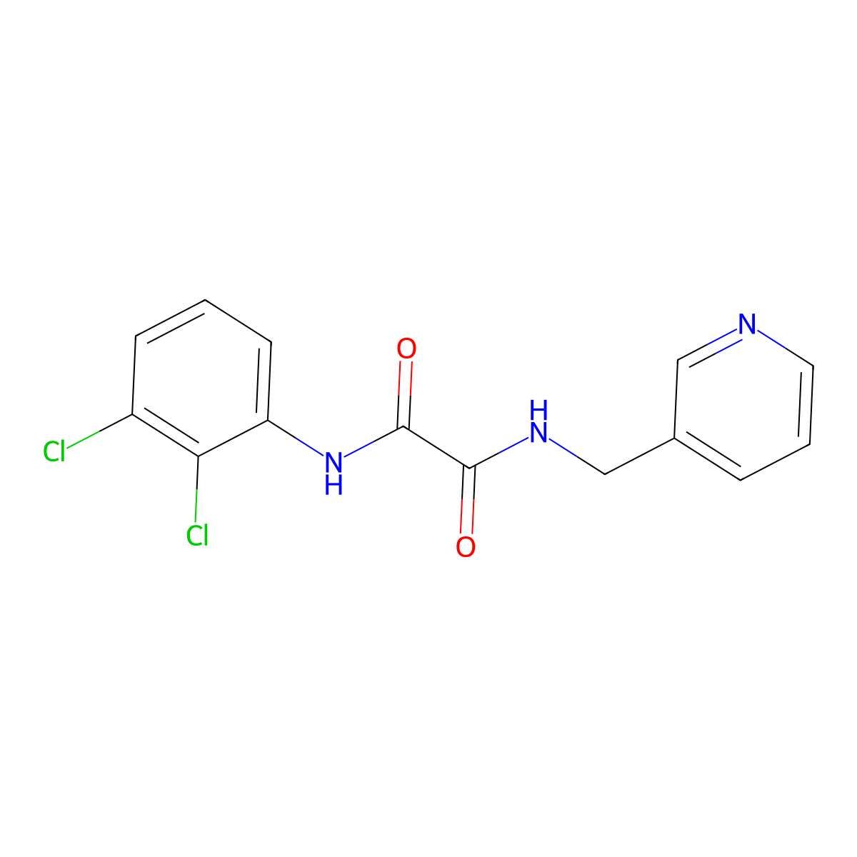 N'-(2,3-dichlorophenyl)-N-(pyridin-3-ylmethyl)oxamide molecular structure, CAS 443663-90-9