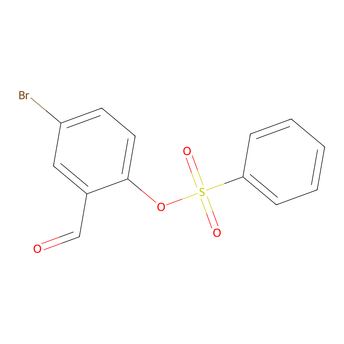 4-Bromo-2-formylphenyl benzenesulfonate molecular structure, CAS 443664-22-0
