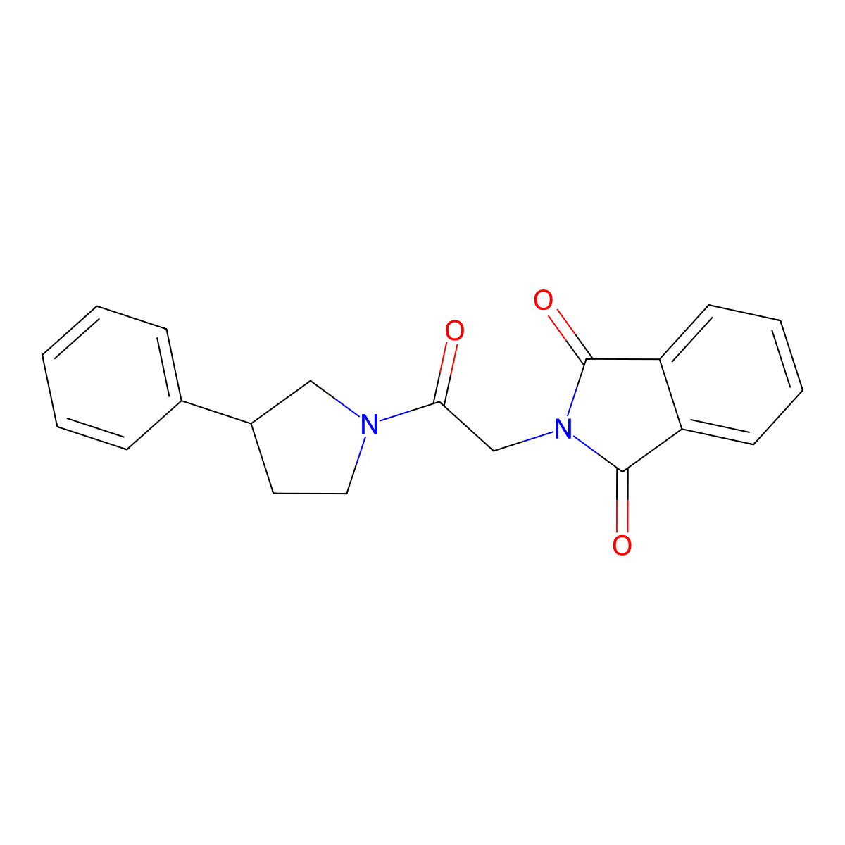 2-(2-Oxo-2-(3-phenylpyrrolidin-1-yl)ethyl)isoindoline-1,3-dione molecular structure, CAS 443666-22-6