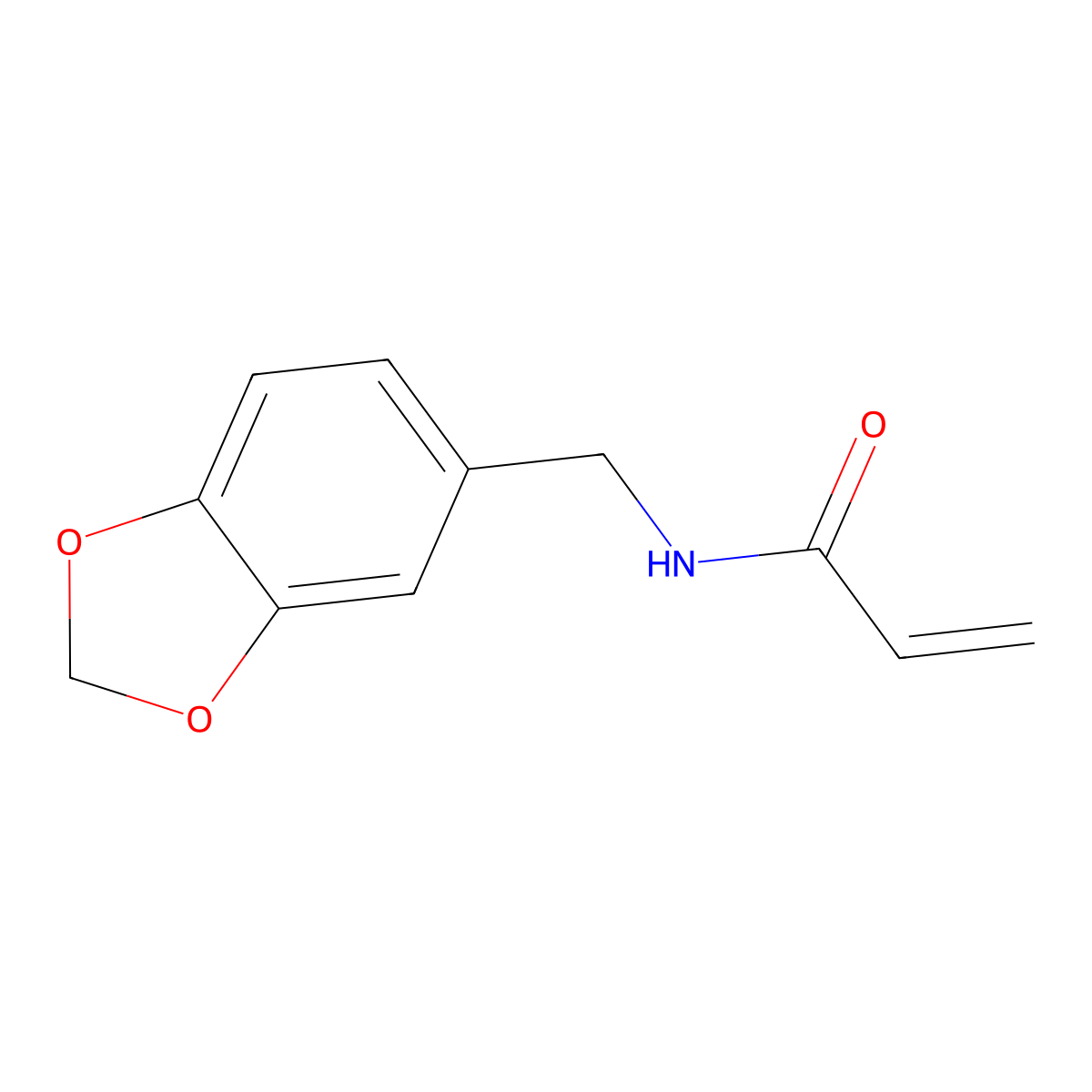 N-Acryloyl-1,3-benzodioxole-5-methanamine molecular structure, CAS 443667-53-6
