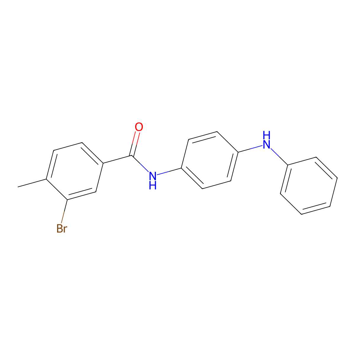 N-(4-anilinophenyl)-3-bromo-4-methylbenzamide molecular structure, CAS 443668-06-2