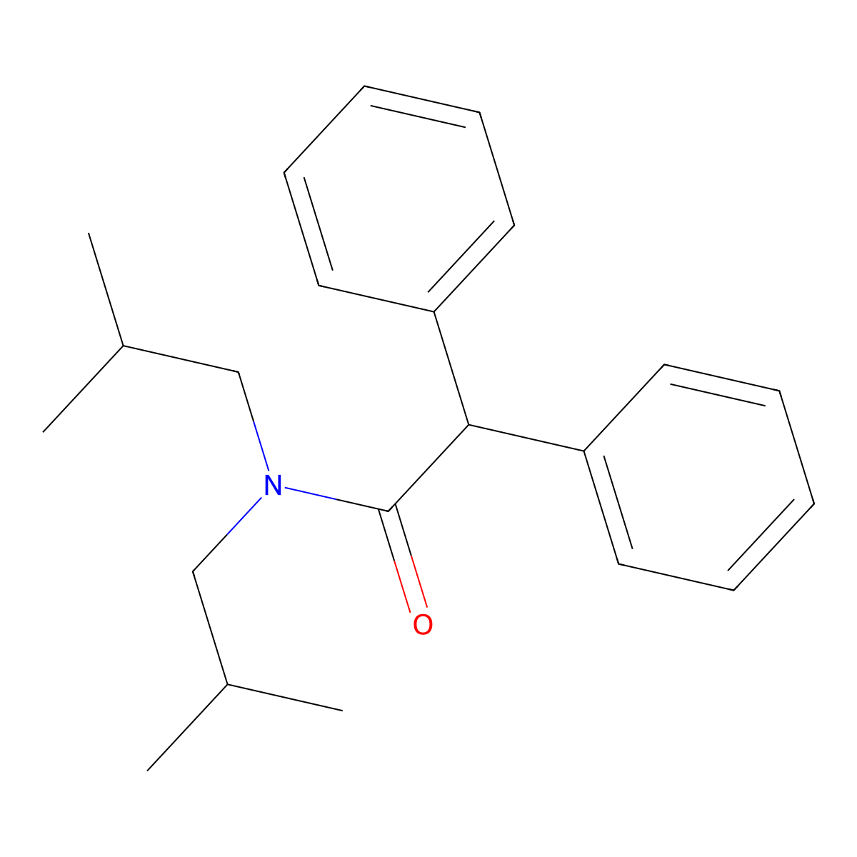 N,N-bis(2-methylpropyl)-2,2-diphenylacetamide molecular structure, CAS 443669-15-6