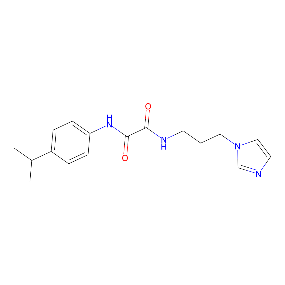 N-(3-Imidazol-1-yl-propyl)-N'-(4-isopropyl-phenyl)-oxalamide molecular structure, CAS 443669-35-0
