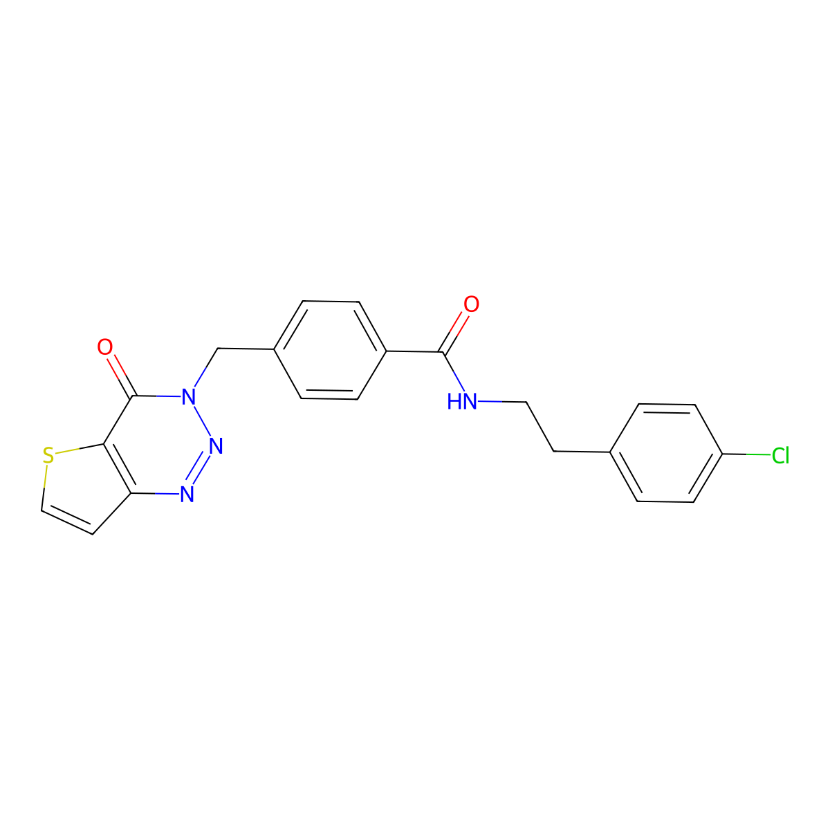 N-[2-(4-chlorophenyl)ethyl]-4-[(4-oxothieno[3,2-d]triazin-3-yl)methyl]benzamide molecular structure, CAS 443671-55-4