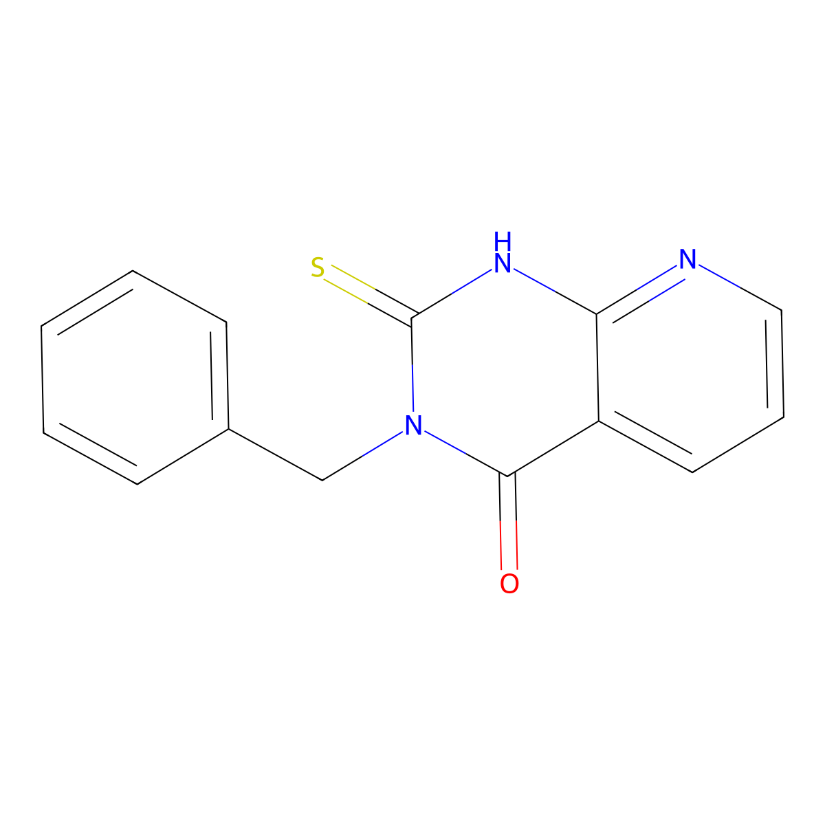 3-benzyl-2-thioxo-2,3-dihydropyrido[2,3-d]pyrimidin-4(1H)-one molecular structure, CAS 443671-62-3
