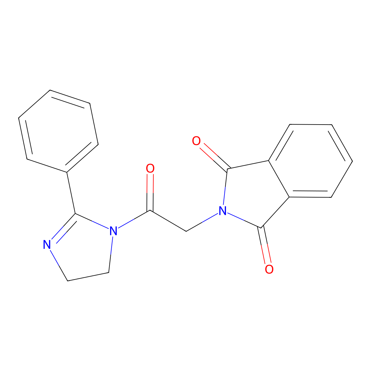 2-[2-oxo-2-(2-phenyl-4,5-dihydro-1H-imidazol-1-yl)ethyl]-1H-isoindole-1,3(2H)-dione molecular structure, CAS 443673-10-7